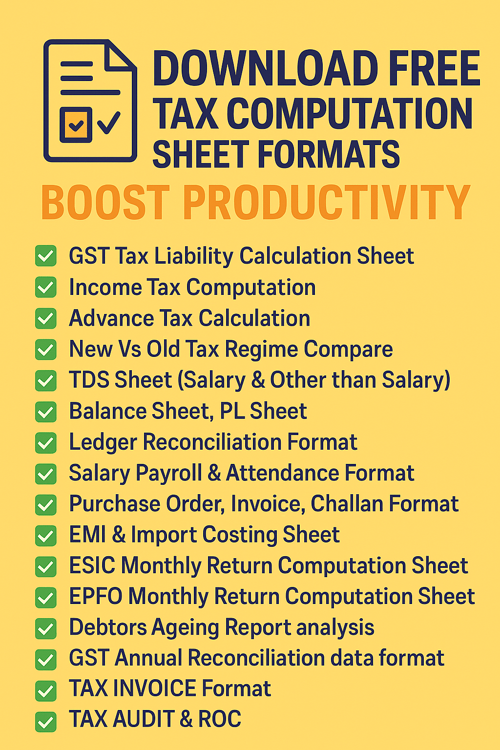 Free Tax Computation Sheets for Professionals & Businesses - FreeBiesFeed